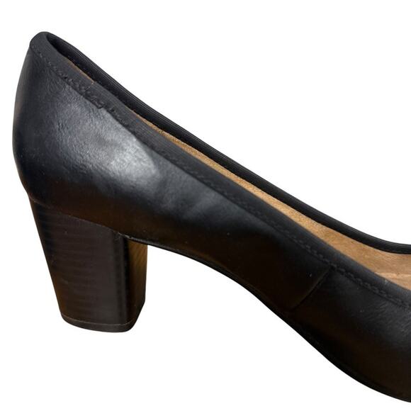 Naturalizer Naomi Womens Black Chunky Block High Heels Pumps Shoes sz 7.5 M - Picture 3 of 16